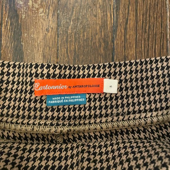 Anthropologie Cartonnier houndstooth tie pants - Picture 6 of 7